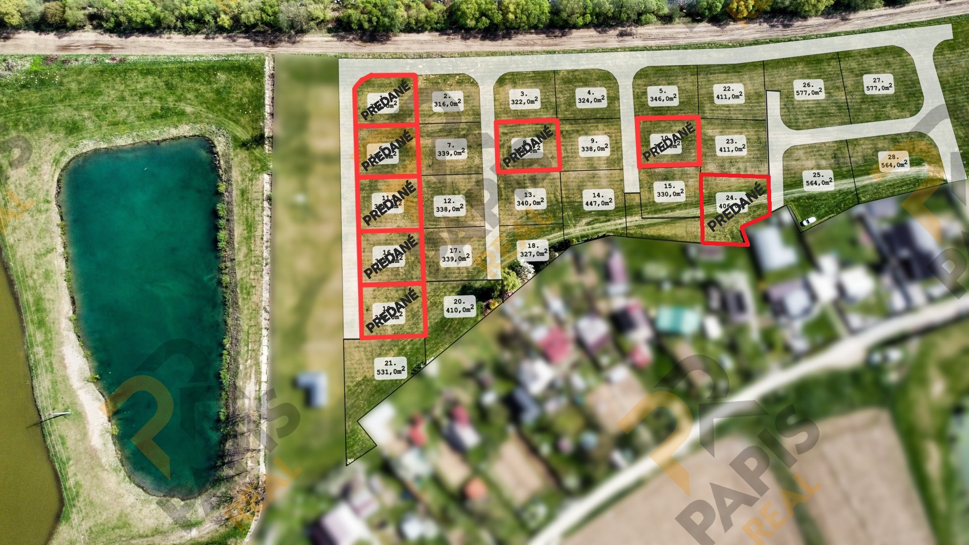 NA PREDAJ pozemky v Záhradkárskej oblasti Poľný mlyn Sabinov